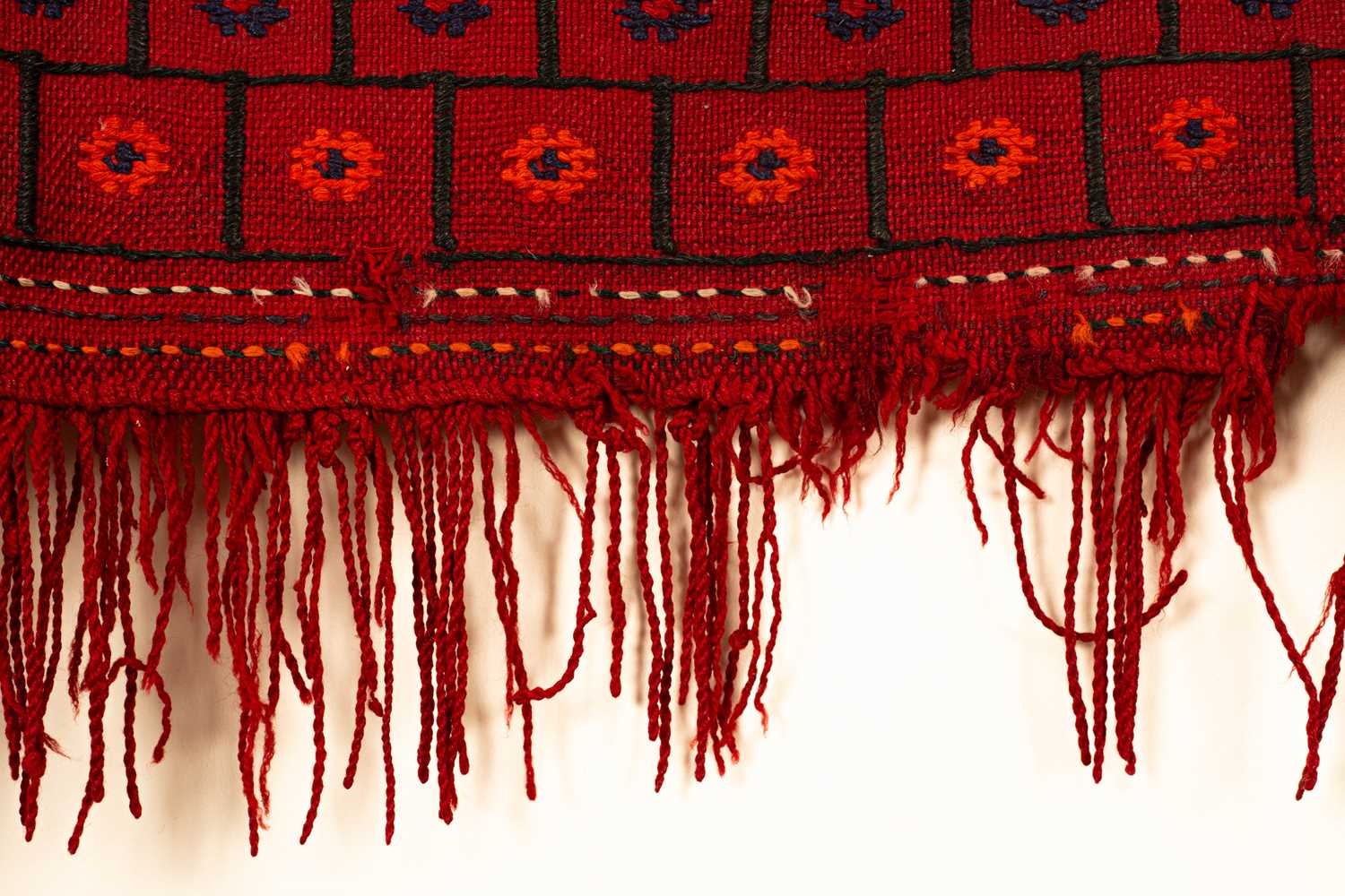 A Kashgai flatweave and embroidered hanging - Image 2 of 5
