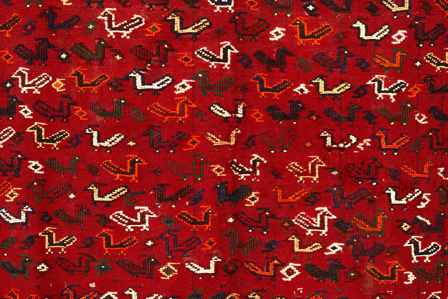 A Kashgai flatweave and embroidered hanging - Image 4 of 5