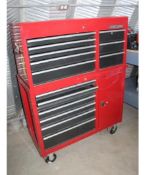 Craftsman 8 Dwr. Top & 7 Dwr. Base Sgl. Door Stg. Cabinet