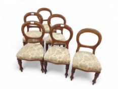 A set of six 19th century mahogany balloon back ch