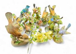 A Crown Staffordshire model of a Kingfish above a