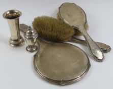 An early 20th century part silver dressing table s