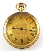 A continental manual wind open face pocket watch,
