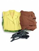 A vintage ladies sheepskin coat, together with oth