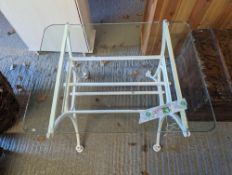 A garden or conservatory table, with a white paint