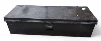 An early 20th Century rectangular black painted me