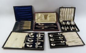 A Goldsmiths and Silversmiths silver fork, knife a
