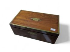 An early 19th Century brass bound mahogany writing