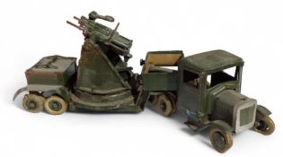 A Britains military articulated lorry with heavy f