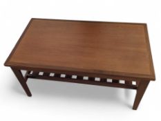 A G Plan stye rectangular teak coffee table with s