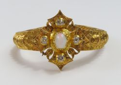 A stunning Victorian bracelet, the quatrefoil head