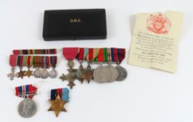 A group of WWII medals comprising War Medal, Defen