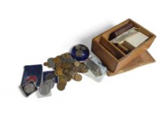 Medals - WWII Wm and DM in postage box addressed t
