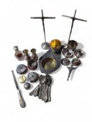 A quantity of mixed items including modern crucifi