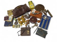 A quantity of collectable items including a pair o