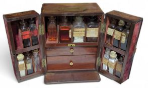 A 19th Century mahogany apothecary's cabinet, the