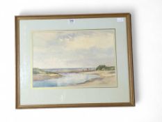 Ronald Crampton (20th Century) - Coastal view wit