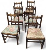 Six Ercol chairs with drop in cushions and gallery