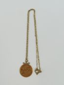 Victoria Half Sovereign 1895 with pendant mount an