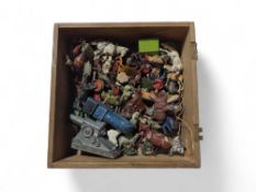 A collection of play worn die cast figures, to inc