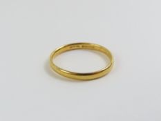 A 22ct gold wedding band, possibly Charles Green &