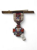 A late Victorian silver enamelled centenary Masoni