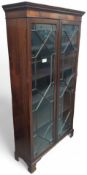 A 19th century mahogany display cabinet, with two