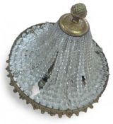 An early to mid-20th century crystal glass draped