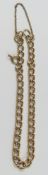 A 9ct gold open curb link bracelet, most links mar