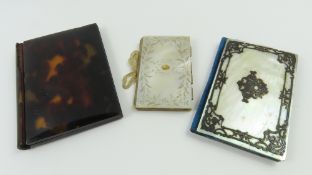 A Victorian ladies notebook/wallet having engraved
