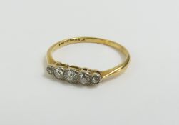 An early 20th century graduated old cut diamond fi