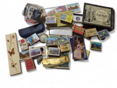 A collection of match wallets,, match boxes and ot