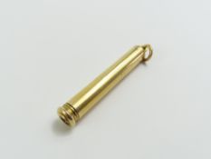 A combination extending dip pen and pencil, marked