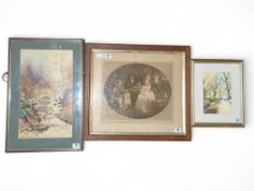 20TH CENTURY ENGLISH SCHOOL Autumn scene of strea