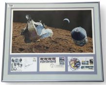 A framed and glazed display of a piece of artwork
