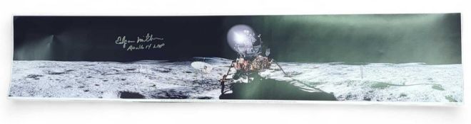 A panoramic print of a photograph