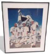 An image of the Apollo 12 crew in front of the Lun