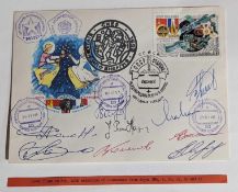 Cosmonauts - a first day cover bearing signatures