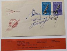 Cosmonauts - a Soviet era first day cover, bearing