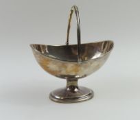 A silver salt dish without glass interior and with
