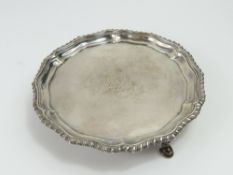 Edwardian silver waiter, by Charles Stuart Harris,