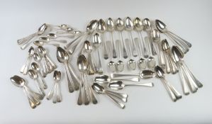 Collection of 18th century and later silver flatware, mixed dates and makers