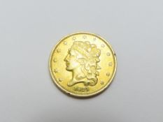 USA - $5 Gold Classic Head 1834, vf, 8.3g