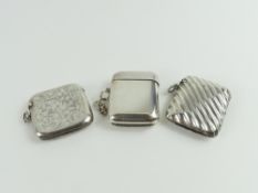 A collection of three large and Victorian silver v