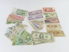 A quantity of mainly foreign banknotes c.1960’s –