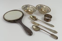 A small collection of Victorian and later silver i