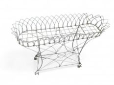 A rectangular wirework plant stand, 32cms high 97c