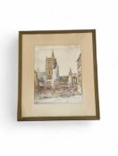AC Fare RWA, Bridge St Bristol 1941, watercolour,