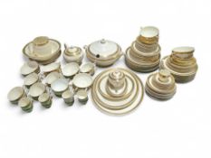 An extensive Ducal dinner service, cream with deco