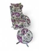A modern leaning armchair